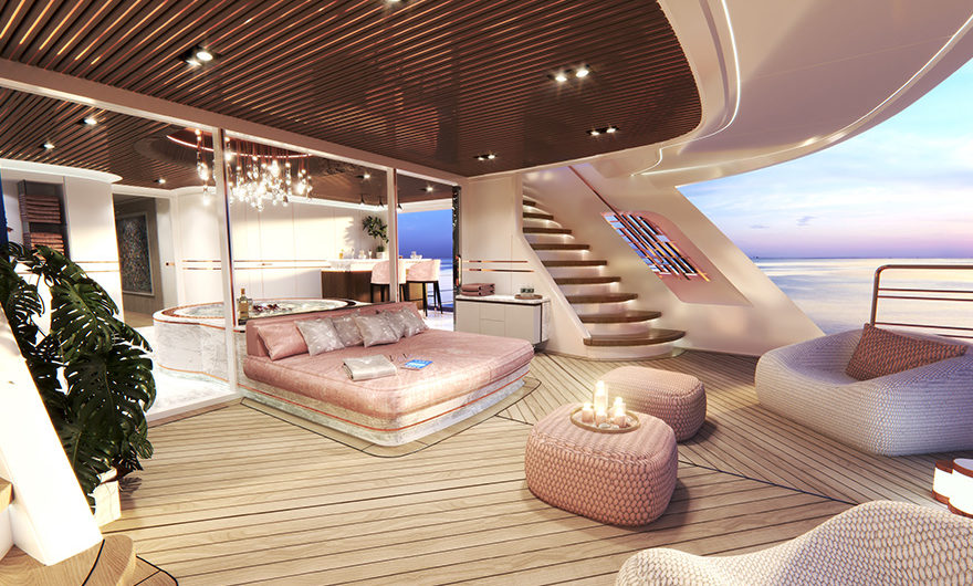 Vripack - yacht concepts - Maharani - Private secluded deck - Enjoying life outside - Family home at sea