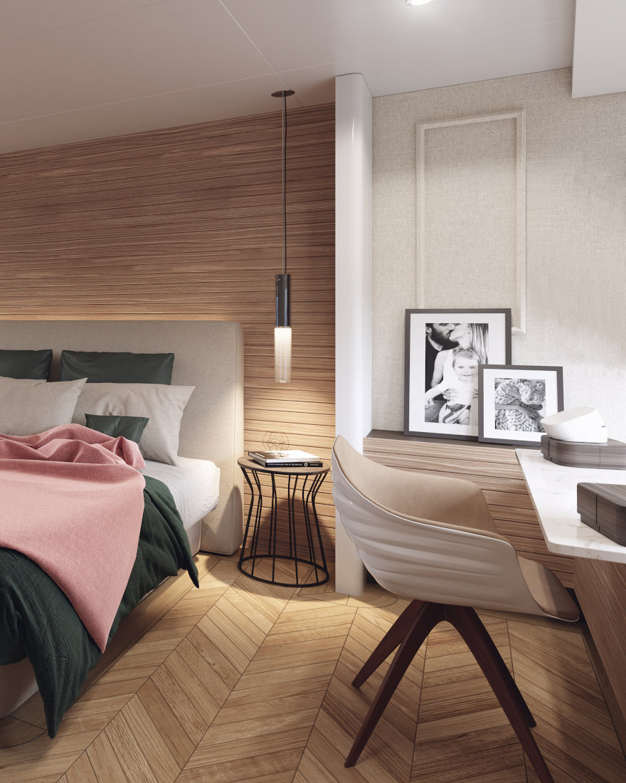 Vripack - Collaborations - Nordhavn 80 - Scandinavian design - Interior bedroom