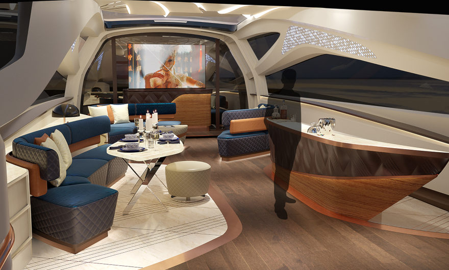 Project Meteor - Vripack Design - Van der Valk Shipyard - interior design - one level seating area