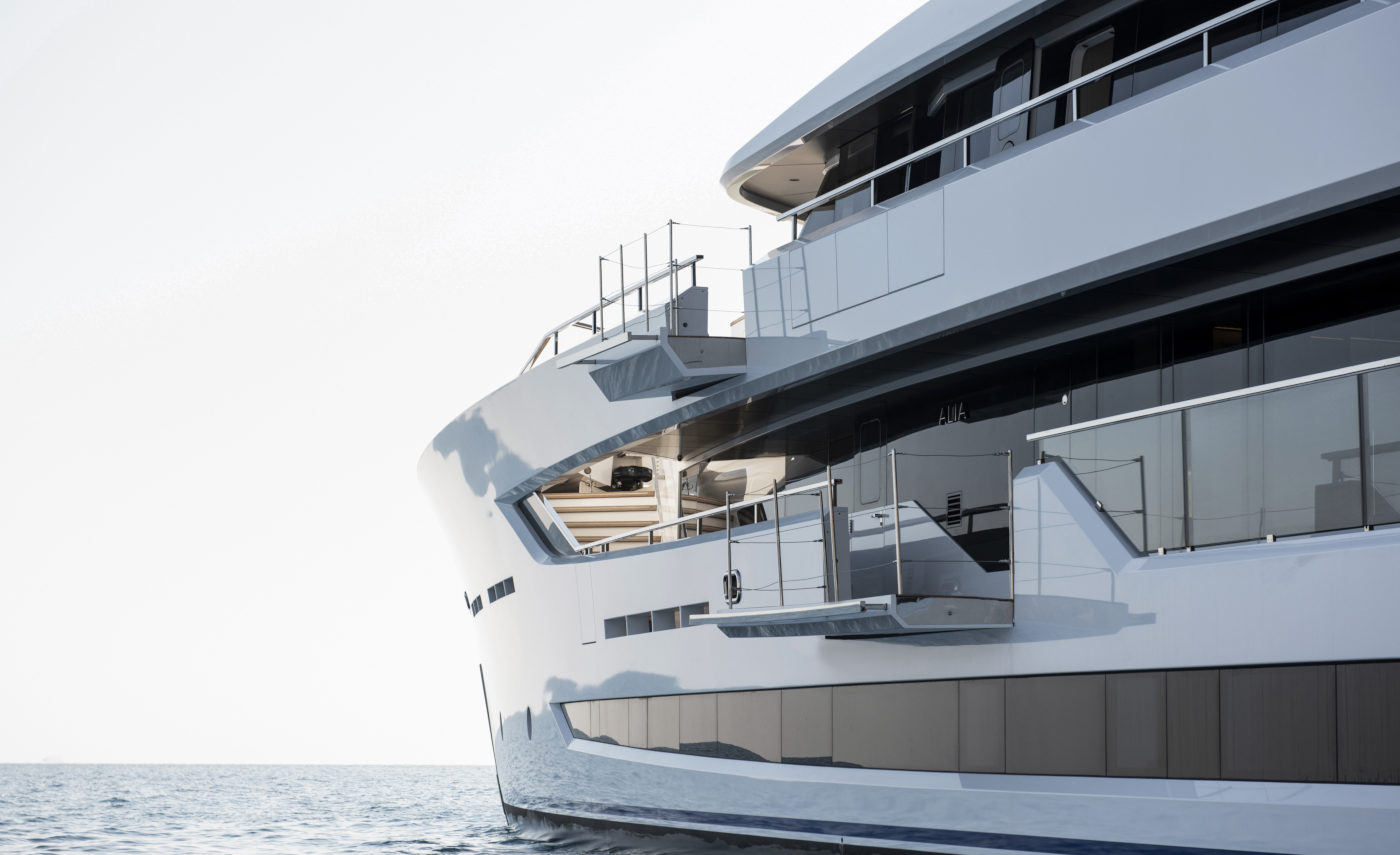 Al Waab – 55m superyacht – Exterior Design – Dropdown Balconies – Vripack Design – Award winning