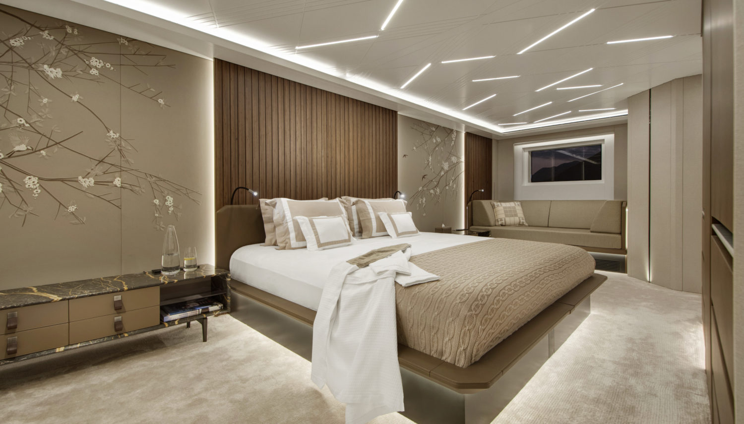 Al Waab – 55m superyacht – Interior Design – VIP room – Vripack Design – Award winning