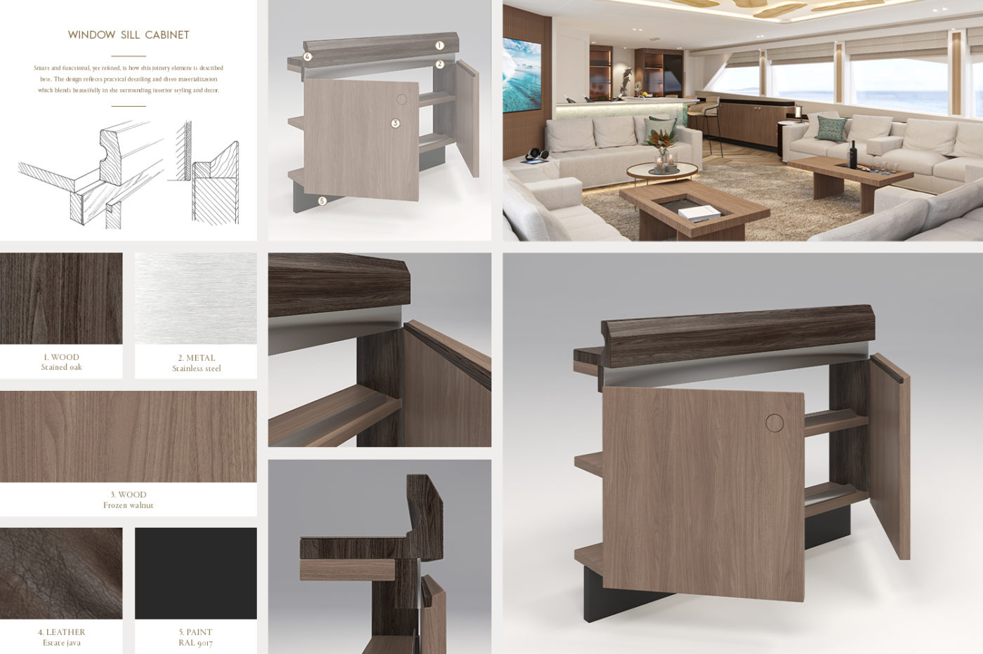 Mock-up of the furniture - Vripack design - materials choice - craftmanship
